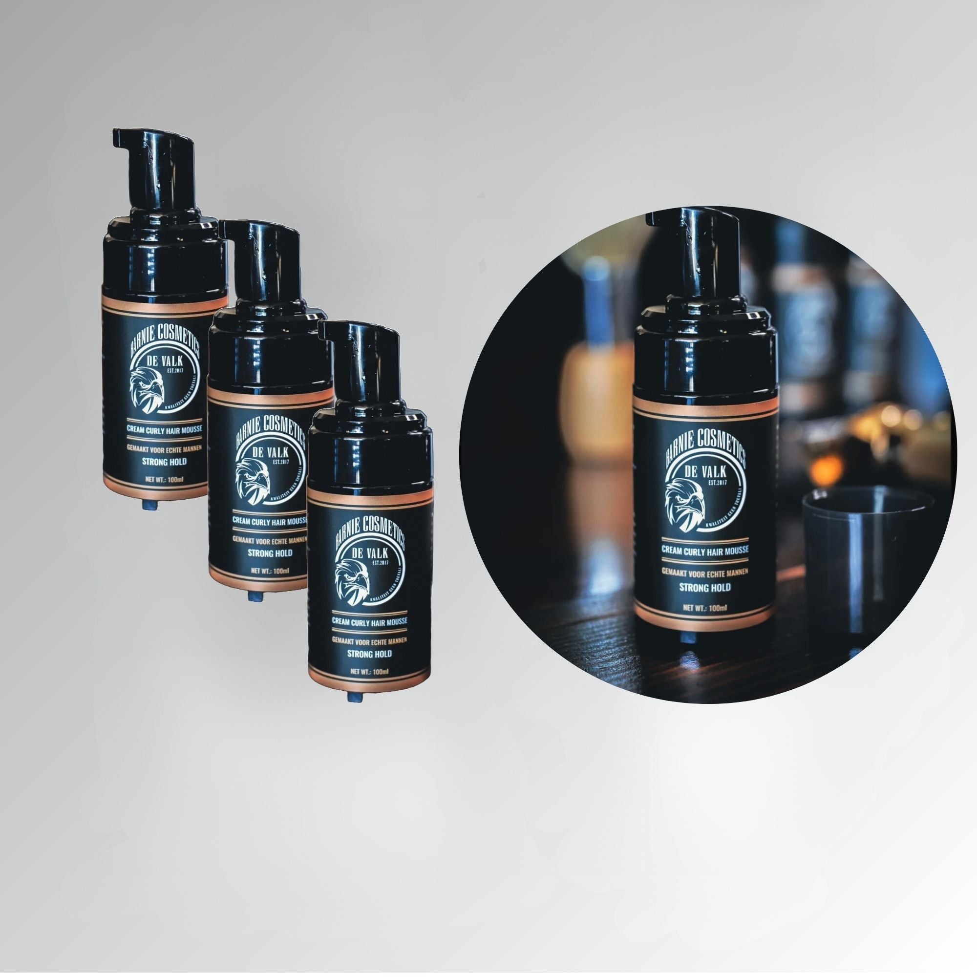 Krullende Crème Haarmousse - Gladde krullen, zacht aanvoelend (3 stuks)