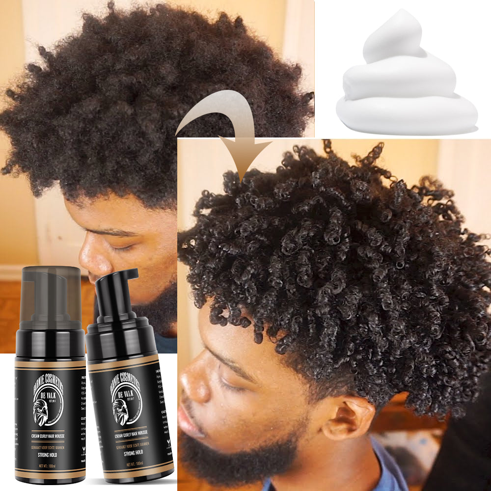 Curly cream hair mousse